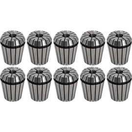 CME 10 pcs Round ER-32 Collets, 3/8" Size, Hardened and Spring Tempered Steel