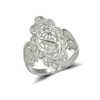 Hoops & Loops Sterling Silver Filigree Scrollwork Hearts Ring, Size