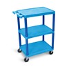 FSE 373-BUSTC222BU Flat Shelf Cart - Three Shelves