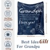 Grandpa Gifts Blanket, Gifts for Grandad from Granddaughter Grandson, Grandads