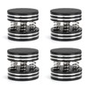 Soundproofing Feet, 4 Pieces, Aluminium Spring Speaker Spikes, Turntable Insulation Feet for HiFi Amplifier/Speaker/Turntable/Player (Black)