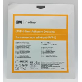 Non-Adherent Dressing 9.5cm x 9.5cm - Pack of 5 | Iodine-Impregnated Antimicrobial Wound Care | Sterile and Gentle