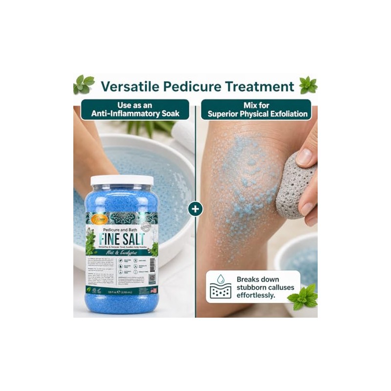 Spa Redi Pedi Bath Fine Salt, Mint & Eucalyptus, 1