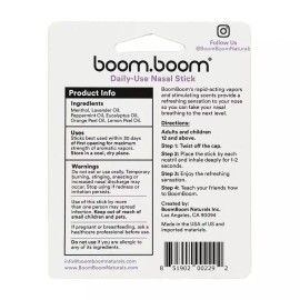 Boomboom Boom .Boom  Lavender Nasal Stick   1 Ct