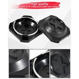 SAUTVS Black Wheel Hub Caps for Polaris RZR XP 1000/XP 4 1000 2024+, Durable PP Material Wheel Rim Cover Center Tire Caps Accessories(4PCS)