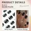 Cosmeria Press On Nails Short, Glue-On False Nails for Perfect