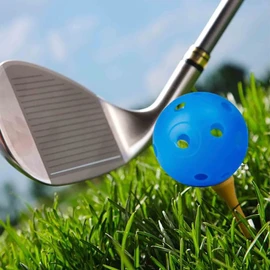 AIMALL 50PCS Plastic Airflow Perforated Golf Training Balls, Lightweight Hollow Design, Ideal for Indoor & Outdoor Practice, 41mm Diameter