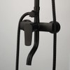 Washly Black Shower System Set Rainfall Spout Round Head with