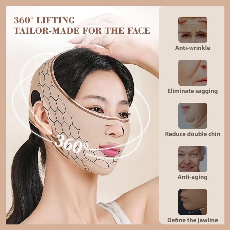 MaNeaz V Face Masks Reusable V-Line Mask Multiple Wearing Styles