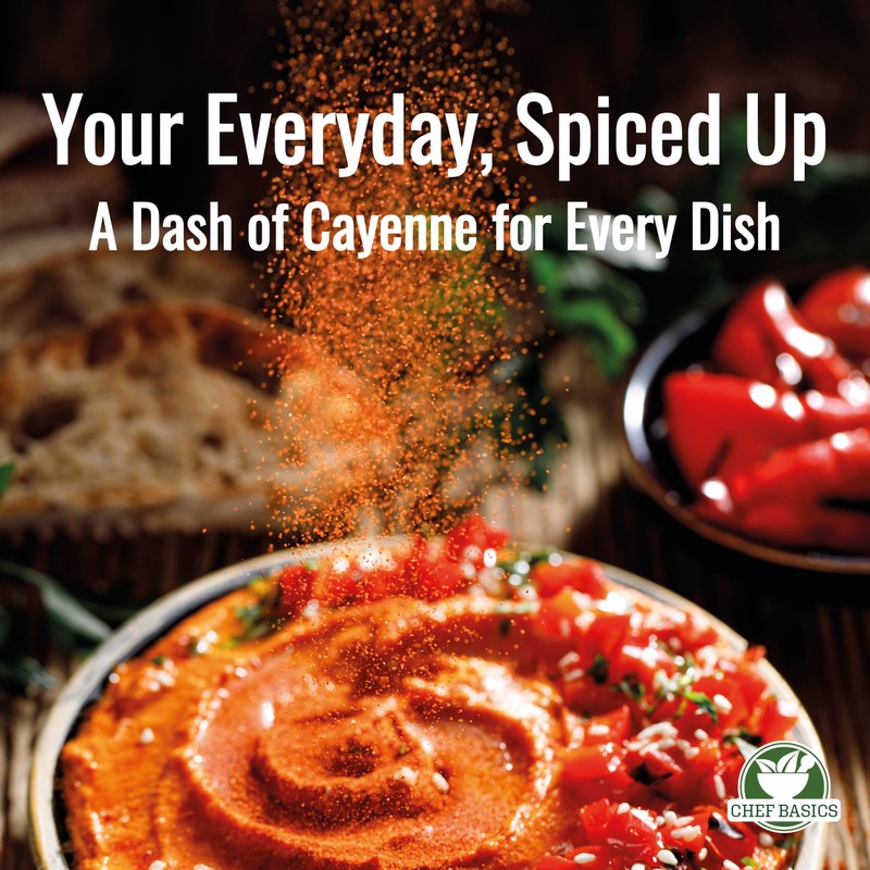 Cayenne Pepper by Chefs Basics, Red Cayenne Pepper Seasoning Powder,