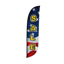 LookOurWay Feather Flag Banner - 12 Feet Tall Advertising Flags for Outdoor Business and Events Promotion - Swooper Flag Only - Sale Flags - Sale American Flag (10M1200256)