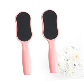 Housoutil 2pcs Double-sided Callus Remover Foot File Handle Ergonomic Pedicure Tool for Smooth Feet for Home and Salon Use Design