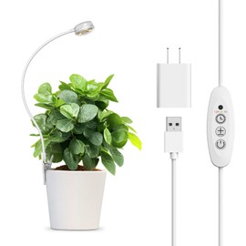 SGLEDs Grow Lights for Indoor Plants, Pot Clip LED Plant Lights for Indoor Growing, Full Spectrum, 4000K with 4-Level Dimmable, Auto On/Off 3 6 12 Hrs Timer for Succulents, Pot Plants