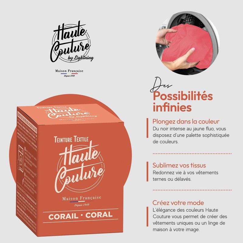 Coral Fabric Dye - 350g All-in-One - Ready to Use