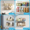 AURIKAR Spice Rack, 4-Pack Seasoning Organizer Wall Mounted for Kitchen