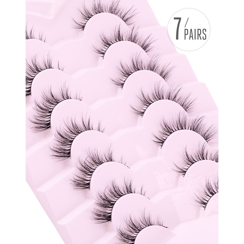 Onlyall Lashes Natural Look Soft Fluffy Lashes Short Eyelashes Lightweight