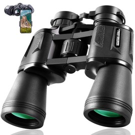 FREE SOLDIER 20x50 Military Binoculars for Adults with Smartphone Adapter - Compact Waterproof Tactical Binoculars for Bird Watching Hunting Hiking Concert Travel Theater with BAK4 Prism FMC - Colour: 20x50 Black