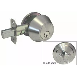 House Guard Hardware Satin Nickel door Handicap Friendly lever entry privacy passage deadbolt Brushed - Single Deadbolt