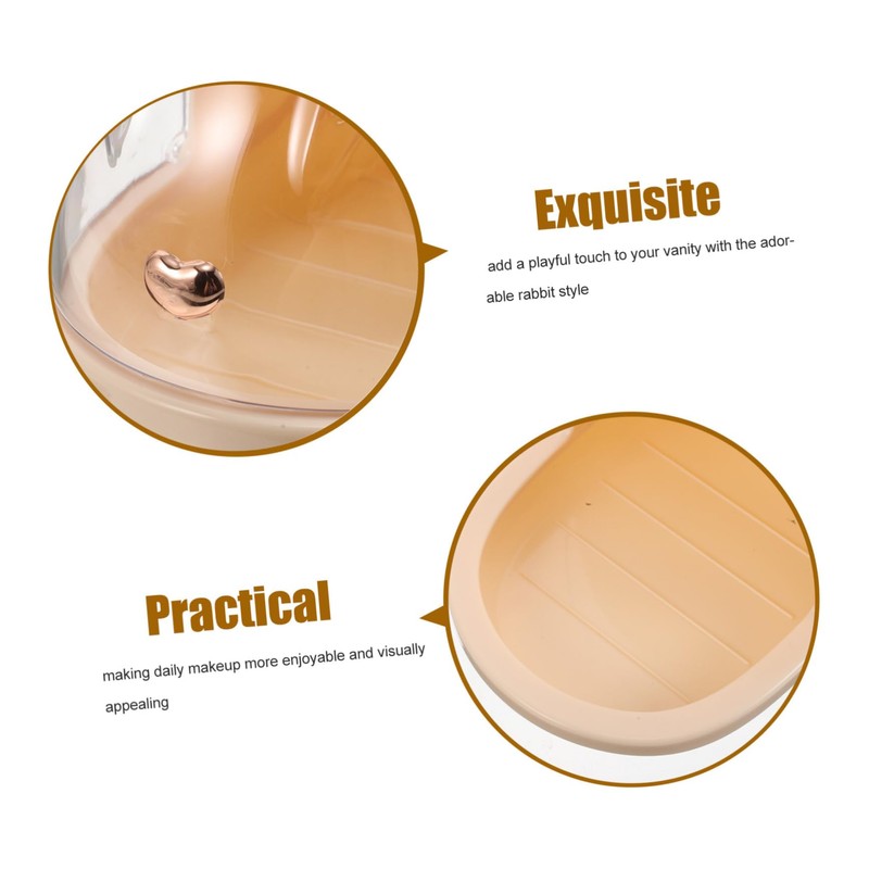Gatuida Countertop Makeup Sponge Holder Portable Organizer with Lid for