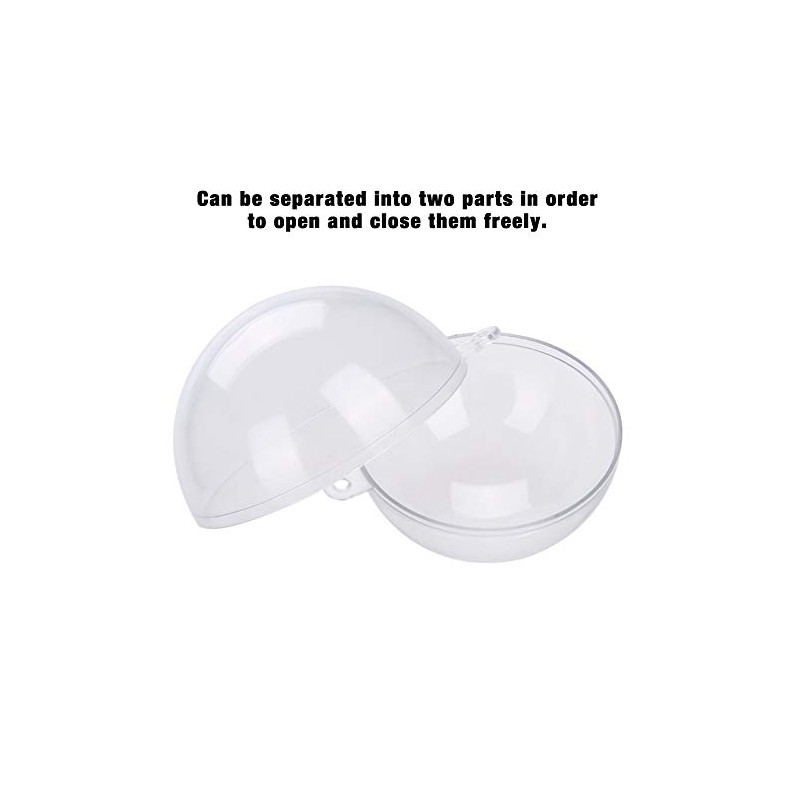 Bola de plástico transparente rellenable, 20 bolas de acrílico transparente,