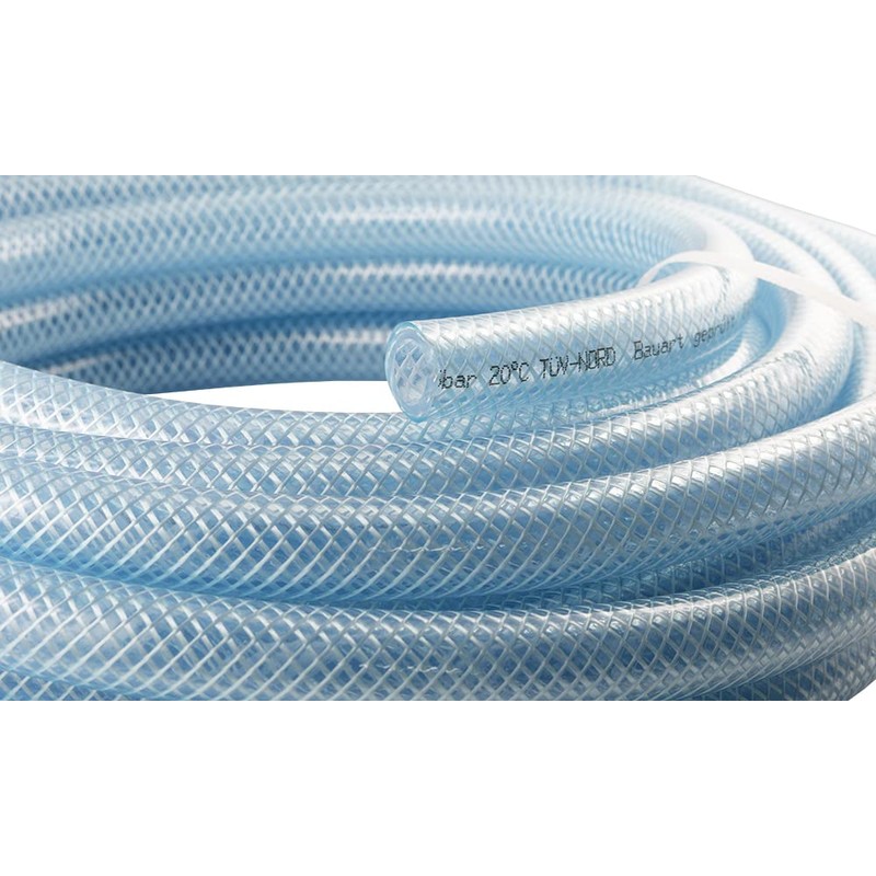 Fittingteile PVC hose with fabric insert, transparent, food grade, drinking