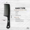JM Hair Collection Wide Tooth Comb – Black Detangling Comb