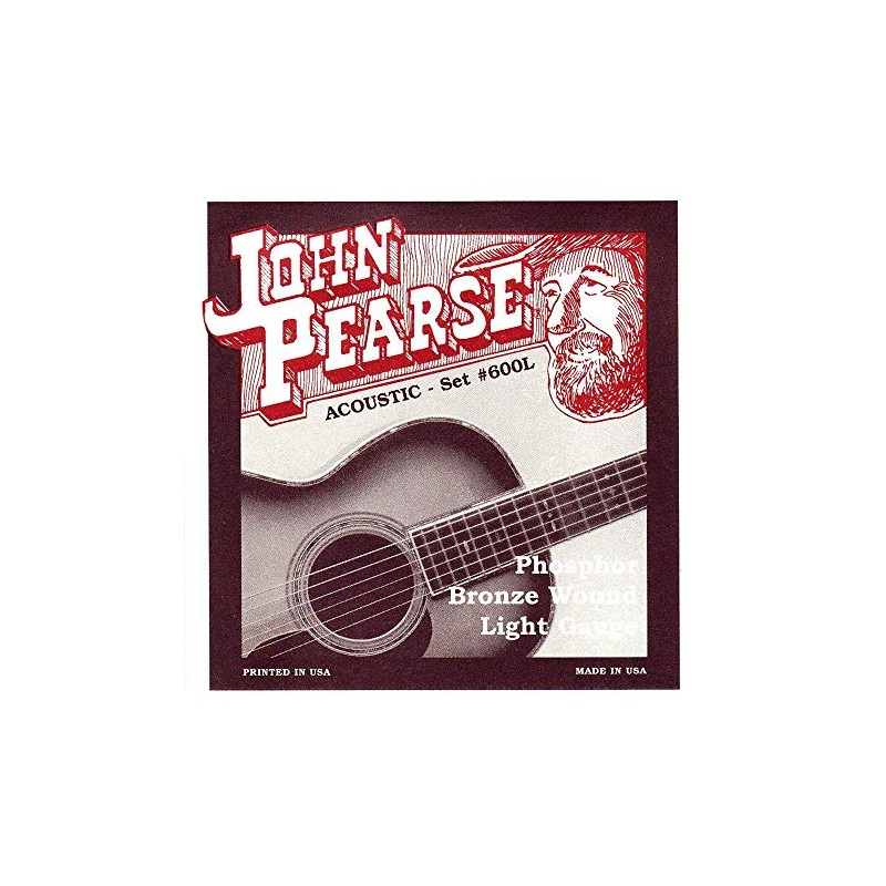 John Pearse Acoustic Strings Phosphor Bronze Light 12-53 (12 Pack