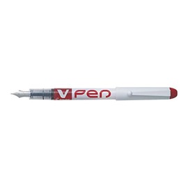 Pilot V Pen SVPN-4W R Disposable Fountain Pen - Red, Box of 12
