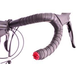 ケーシーエヌシー(KCNC) 自転車用 軽量 アルミ バーエンド バーエンドプラグ レッド 18-25MM