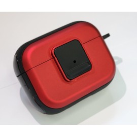 Kid-Proof case for AirPods Pro 1/2 1st/2nd gen Generation/AirPods 3: Magnetic, Safety Lock, Shock-Proof, with or Without AirTag Holder (Red and Black, for Airpods Pro/Pro 2)