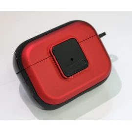 Kid-Proof case for AirPods Pro 1/2 1st/2nd gen Generation/AirPods 3: Magnetic, Safety Lock, Shock-Proof, with or Without AirTag Holder (Red and Black, for Airpods Pro/Pro 2)