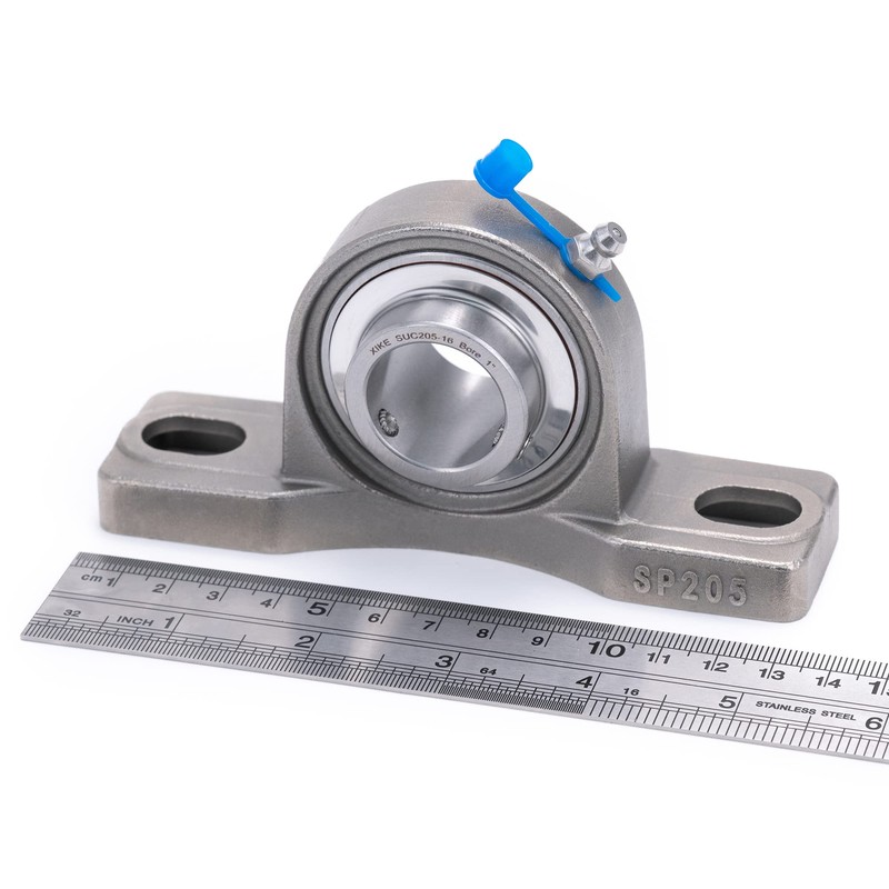 XIKE 2 Pcs SUCP205-16 Bore 1" All Stainless Steel Pillow