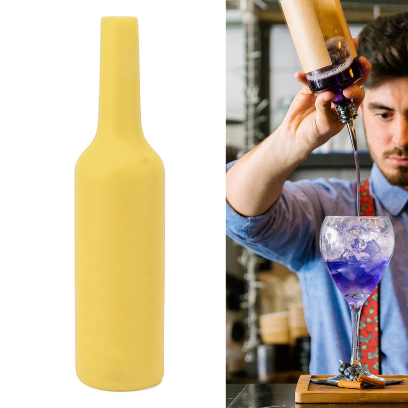 Bartender Practice Bottle Silicone Shatterproof Falling Resistant Soft Bartending Performance