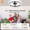 Aphyni Ceiling Fans with Lights and Remote, Crystal-Edged Modern Flush