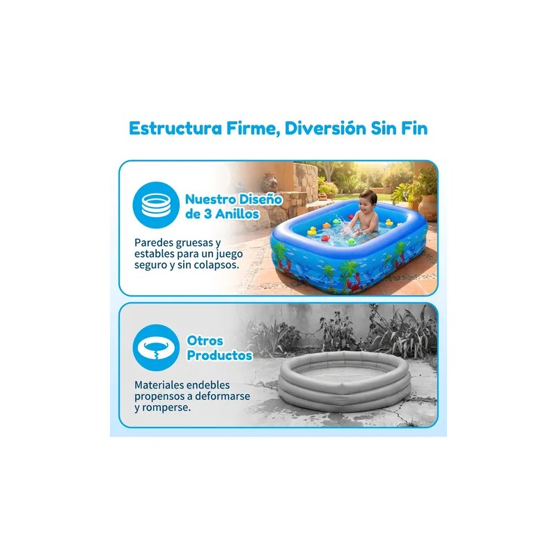 115x82x33cm Cartoon Alberca Piscinas Inflable Rectangular