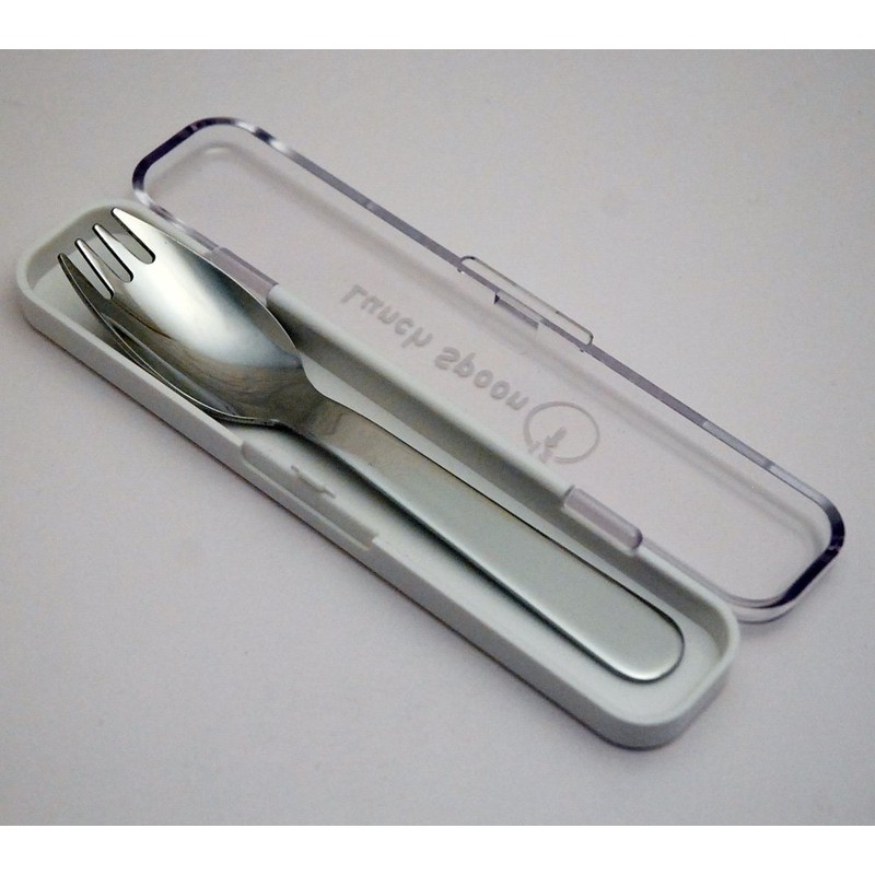 Takamura Metal 004645 Lunch Spoon with Case, Straight, White