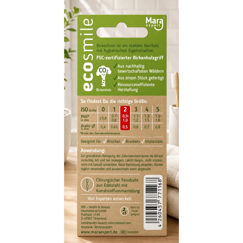 MARA EXPERT Ecosmile Interdental Brush Red 0.5 mm Dental Brushes
