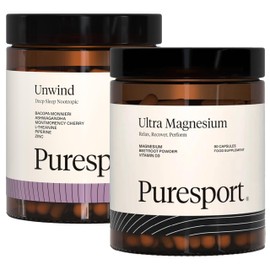 Puresport Ultimate Sleep Bundle | 1 x Ultra Magnesium (90 Capsules) & 1 x Unwind Nootropic (60 Capsules) | Combines Two Sleep Products for Value | Informed Sport Certified