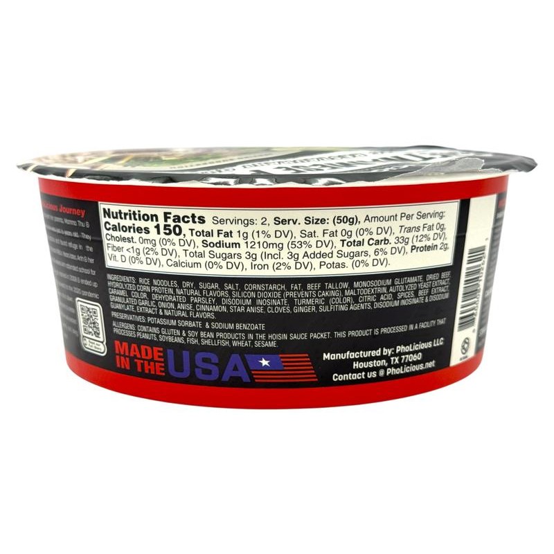 Instant BEEF Pho - PhoLicious Brand - Vietnamese Rice Noodle