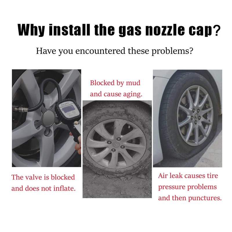 QZXIAOGU Metal Tire Valve Stem Cap Covers RS Emblem Air