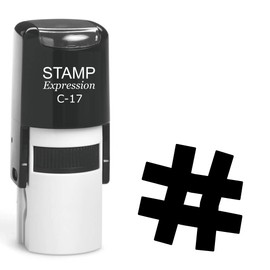 stampexpression - Hashtag Self Inking Rubber Stamp - Black Ink (A-62282)
