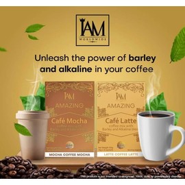 IAM cafe latte coffe mix with Alkaline Blend