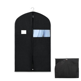 1 x Garment Bag for Storage, Long, 100 x 60 cm, Suit Covers, Clothes Cover for Coats, Jackets, Clothes, Clothes Bags, Mothproof with Zip, Breathable Fabric with Clear Window