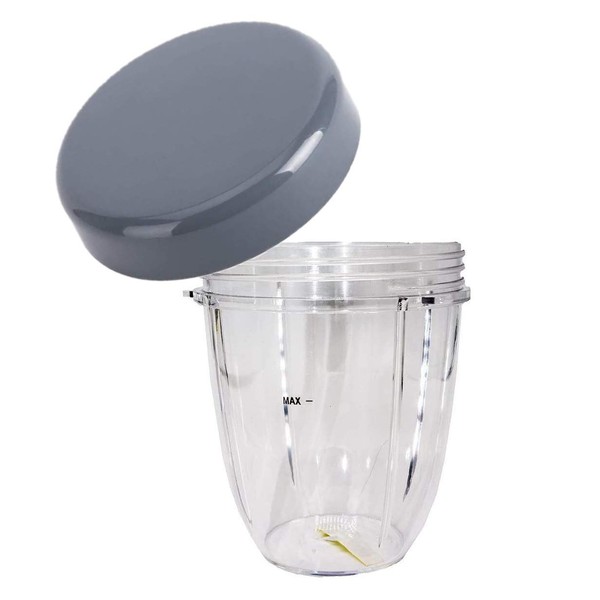 Utiz 18oz/500ml Small Cup with Flat Lid Cap for Nutribullet