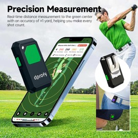 Dprofy Golf Caddie Pro Smart Golf GPS Range Finder, 2Pcs GPS Devices Work with Dprofy APP, Voice Broadcast Course and Hole Distance Information, Support Two People Use