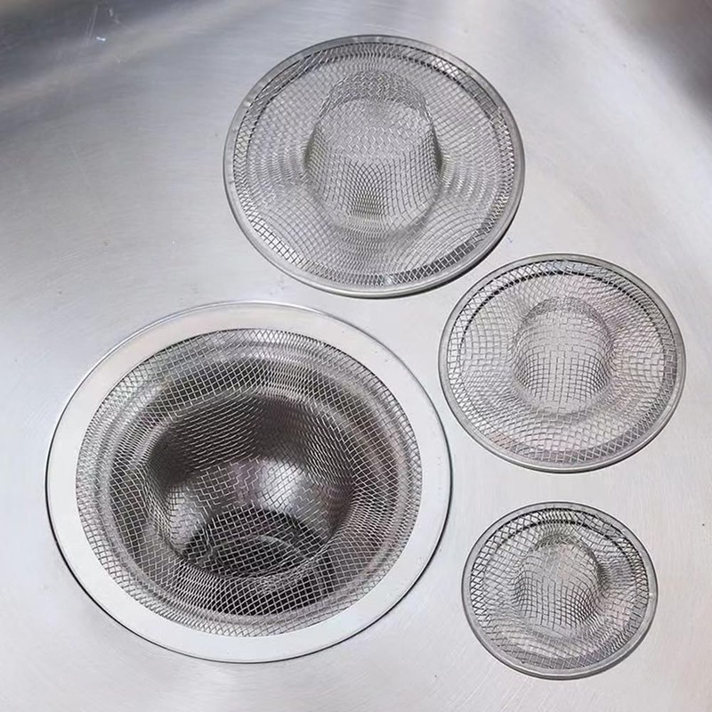 Sink Drain Strainer, 2Pcs Stainless Steel Kitchen Sink Filter Mesh