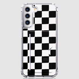 Design Skin (신세계김해점)( 갤럭시 Z폴드3 ) 피닉스 에어 카드슬롯 (그래픽)체커보드-블랙 ITM21817 (Shinsegae Gimhae Store) (Galaxy Z Fold 3) Phoenix Air Card Slot (Graphic) Checkerboard - Black ITM21817