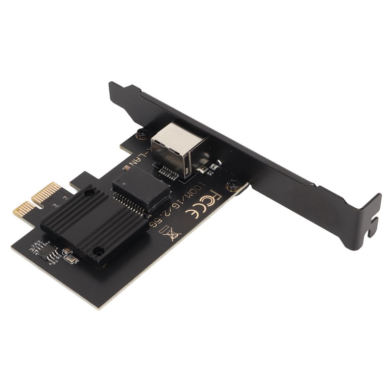 PCIe Network Card 10/100/1000/2500Mbps Gold Plated Pin Aluminium Alloy Gigabit