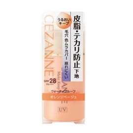 《Sold as a Set》 Cezanne Cosmetics Sebum Shine Prevention Base Moisturizing Type Orange Beige (1.1 fl oz (30 ml) x 2 Piece Set SPF 28 PA+++ Makeup Base
