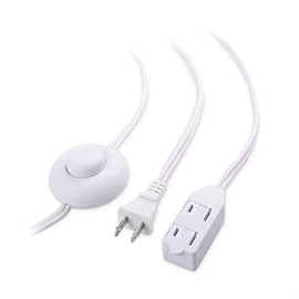 Cable Matters 3 Outlet 10 ft Extension Cord with Switch On/Off - 3 Outlet On Off Switch Extension Cord (Foot Switch Extension Cord) in White